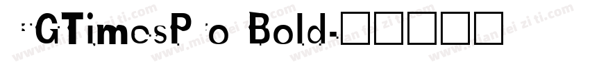 CGTimesPro Bold字体转换
